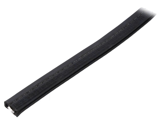 Randbescherming; EPDM,PVC; L: 50m; zwart; H: 14,5mm; W: 9mm; -40÷90°C Randbescherming; EPDM,PVC; L: 50m; zwart; H: 14,5mm; W: 9mm; -40÷90°C